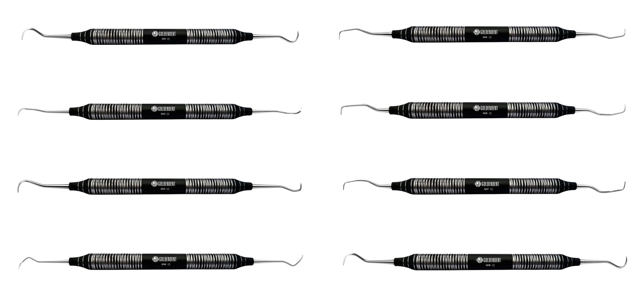 Hygienist Dental Hand Scalers 9.5mm Hollow Handles Sharp Tips - GoldenDent - GoldenDent